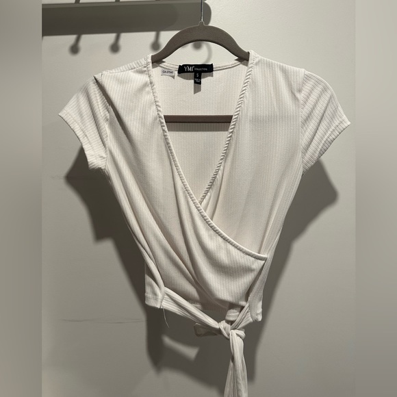 White Cross Tank with Tie - Picture 2 of 3